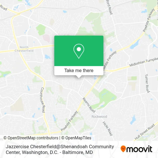 Jazzercise Chesterfield@Shenandoah Community Center map