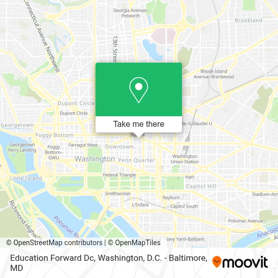 Education Forward Dc map