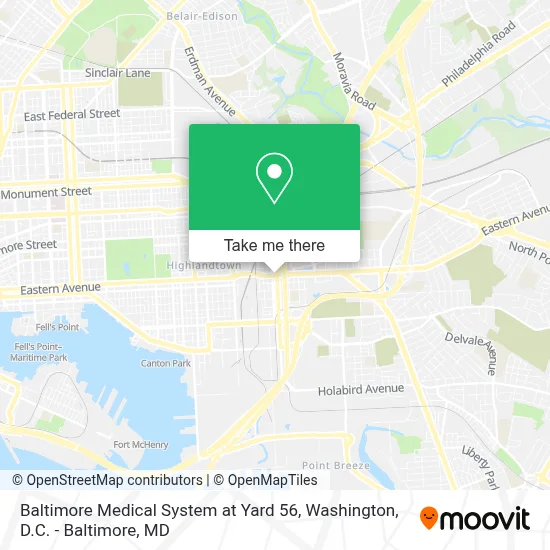 Baltimore Medical System at Yard 56 map
