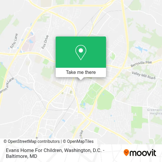 Evans Home For Children map