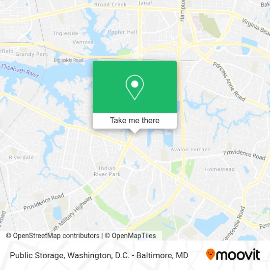 Public Storage map