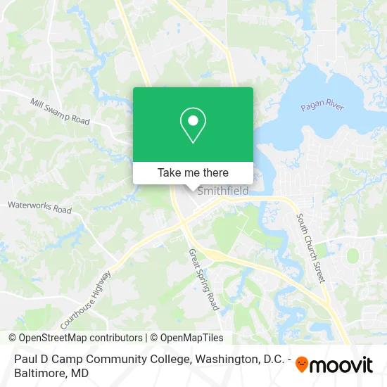 Paul D Camp Community College map