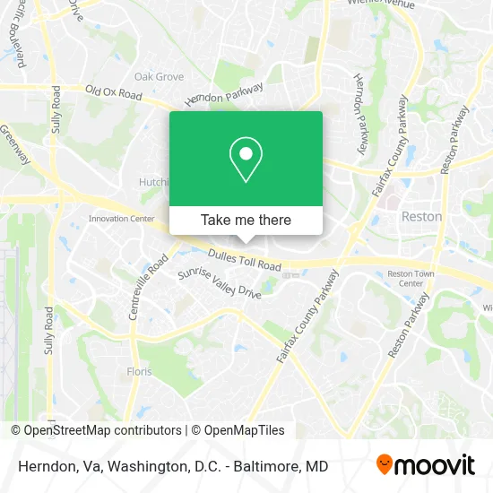 Herndon, Va map