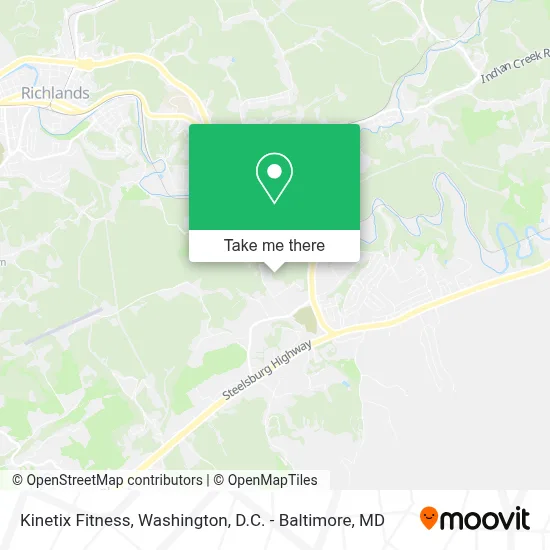 Kinetix Fitness map
