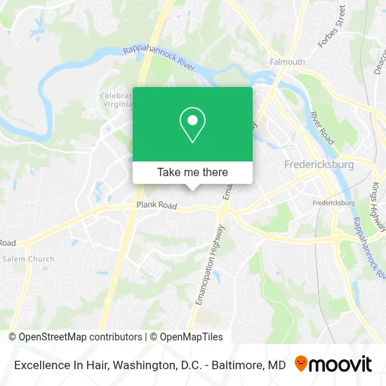 Excellence In Hair map
