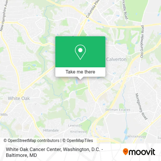 White Oak Cancer Center map