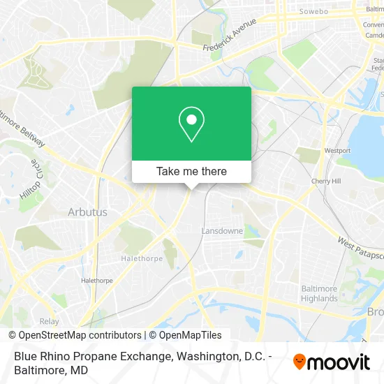 Blue Rhino Propane Exchange map