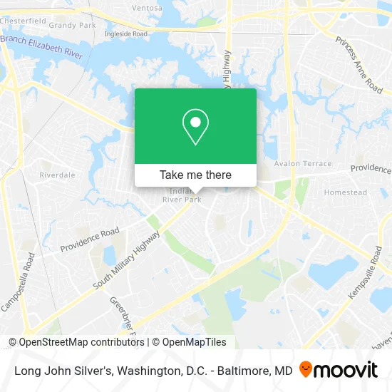 Long John Silver's map