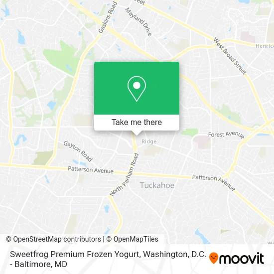 Sweetfrog Premium Frozen Yogurt map