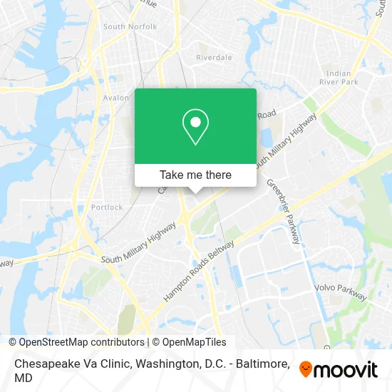 Chesapeake Va Clinic map