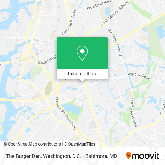 The Burger Den map