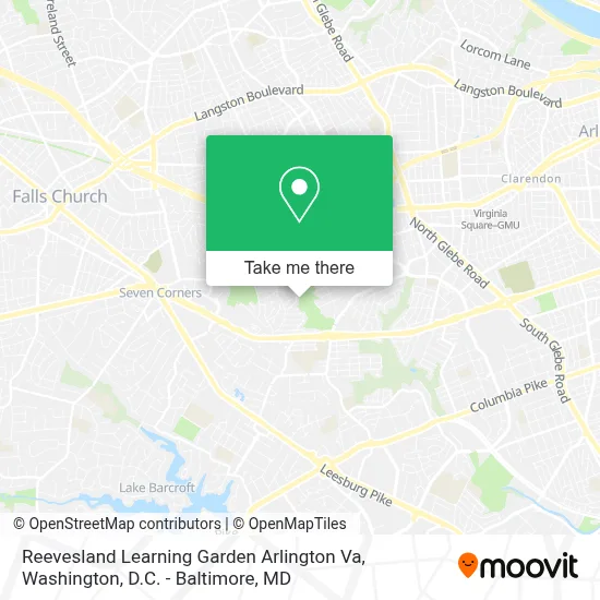 Reevesland Learning Garden Arlington Va map