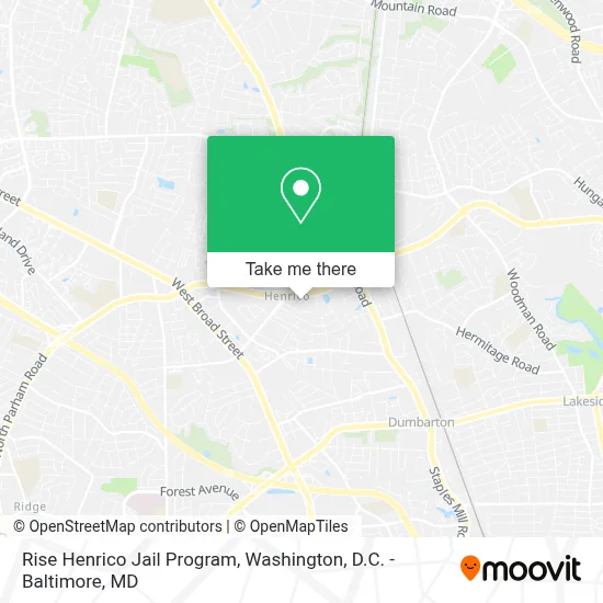Rise Henrico Jail Program map