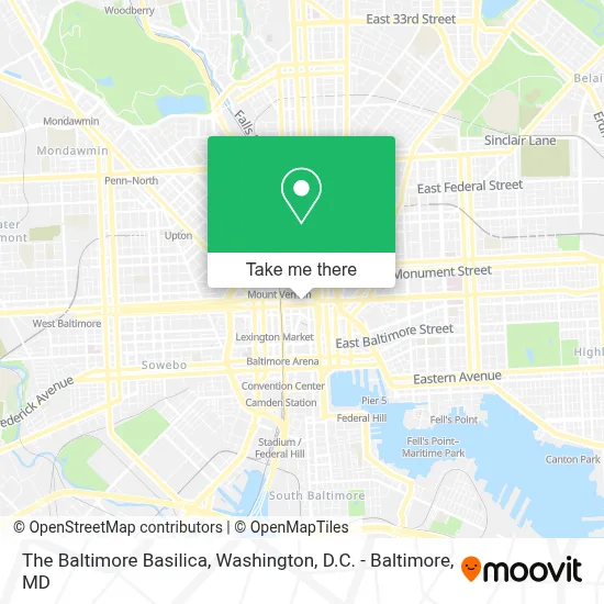 The Baltimore Basilica map