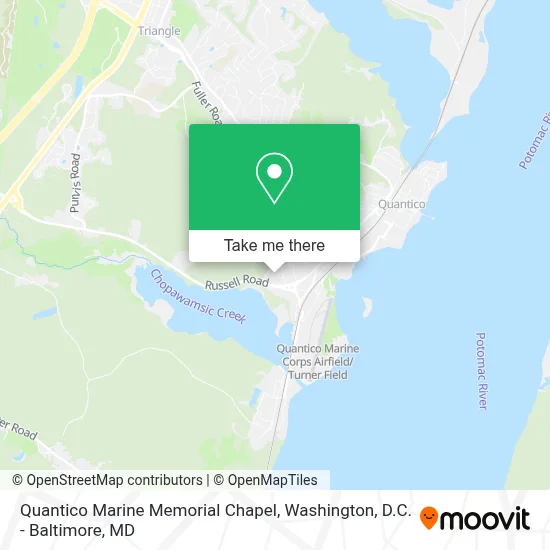 Quantico Marine Memorial Chapel map