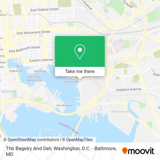 Thb Bagelry And Deli map