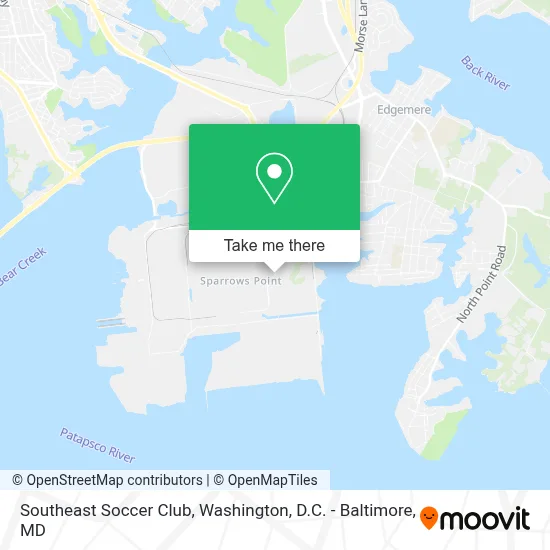 Southeast Soccer Club map