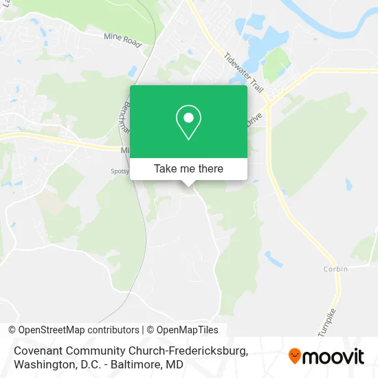 Covenant Community Church-Fredericksburg map