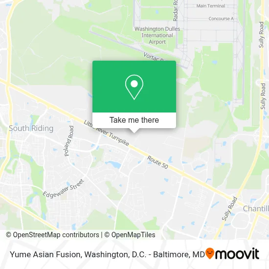 Yume Asian Fusion map