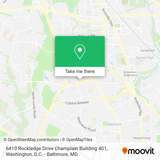 6410 Rockledge Drive Champlain Building 401 map