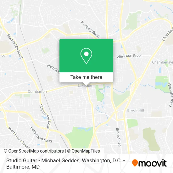 Studio Guitar - Michael Geddes map