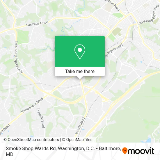 Smoke Shop Wards Rd map