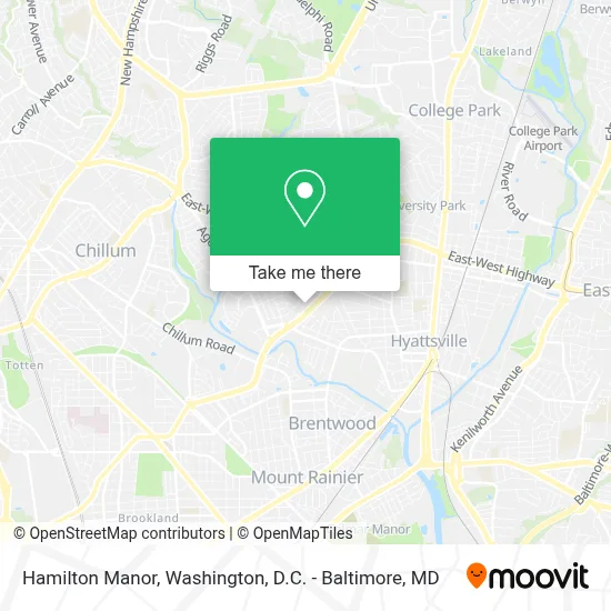 Hamilton Manor map