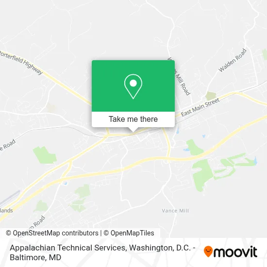 Appalachian Technical Services map