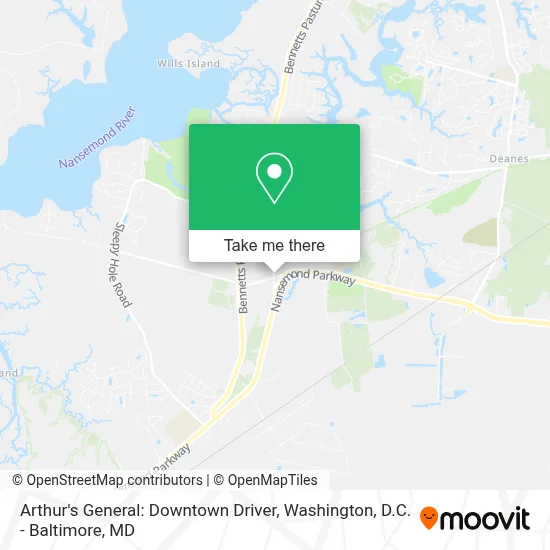 Arthur's General: Downtown Driver map
