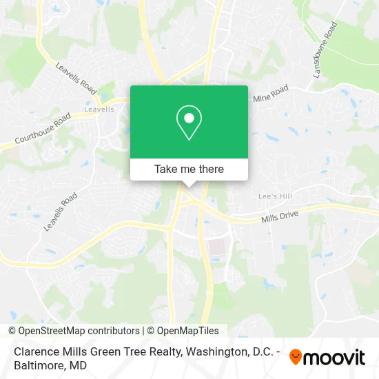 Clarence Mills    Green Tree Realty map