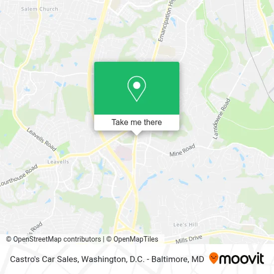 Castro's Car Sales map