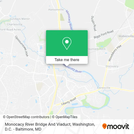 Monocacy River Bridge And Viaduct map