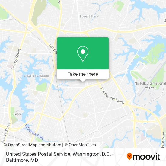 United States Postal Service map