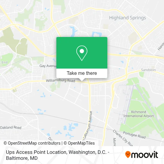 Ups Access Point Location map