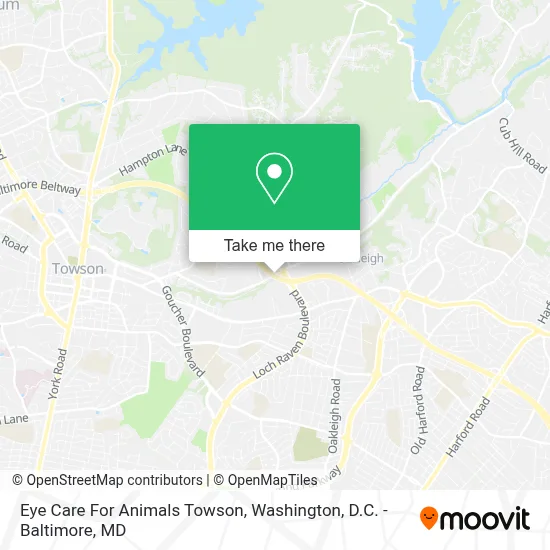 Eye Care For Animals Towson map