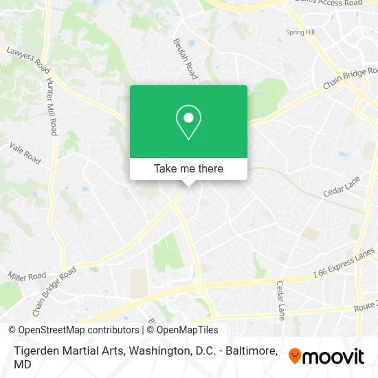 Tigerden Martial Arts map