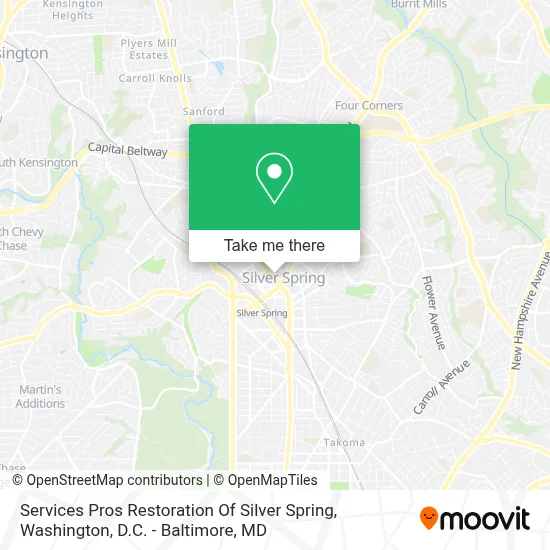 Services Pros Restoration Of Silver Spring map