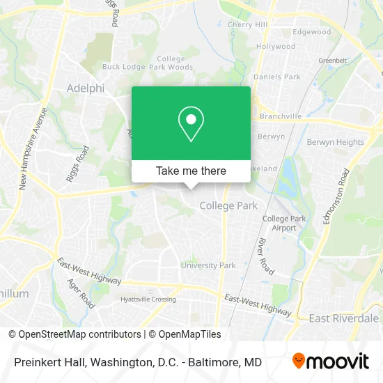 Preinkert Hall map