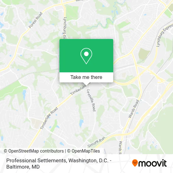 Professional Settlements map