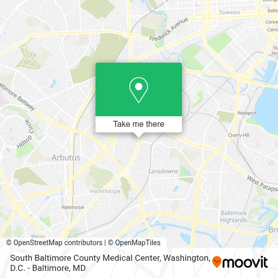 South Baltimore County Medical Center map