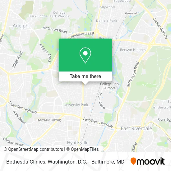 Bethesda Clinics map