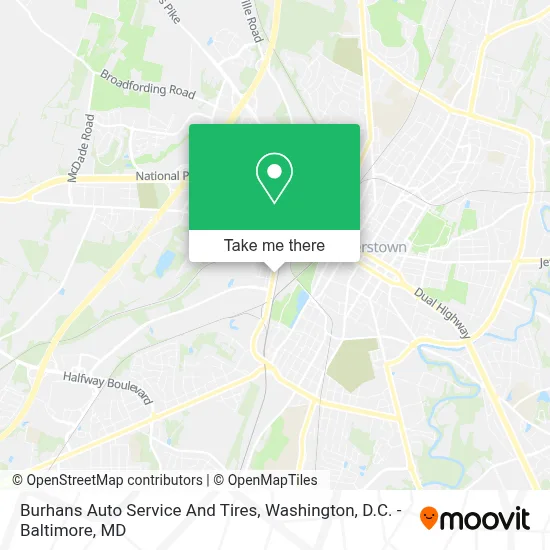 Burhans Auto Service And Tires map