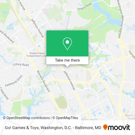 Go! Games & Toys map