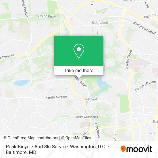 Peak Bicycle And Ski Service map