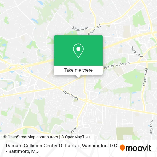 Darcars Collision Center Of Fairfax map