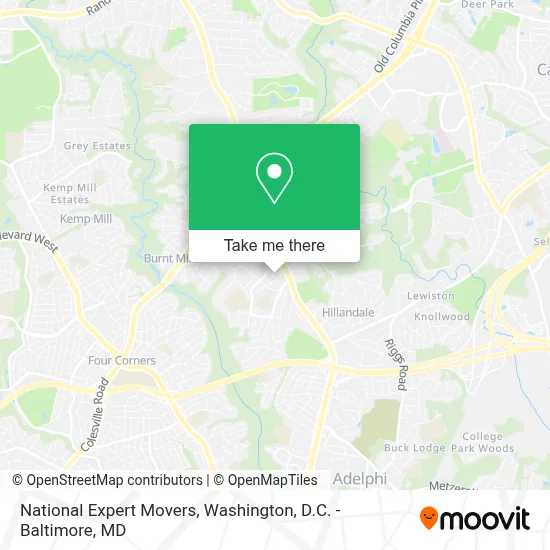 National Expert Movers map