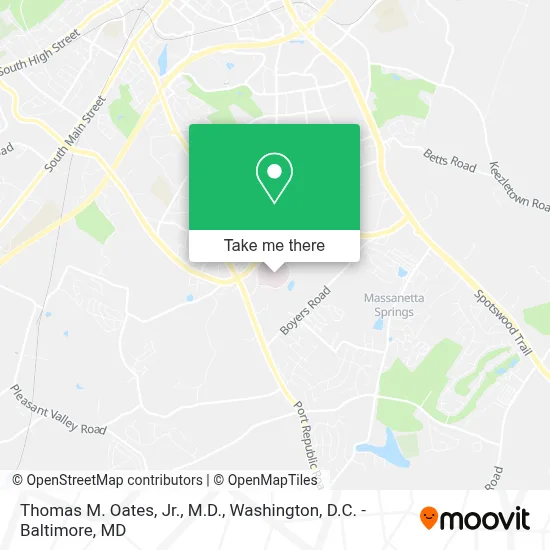 Thomas M. Oates, Jr., M.D. map