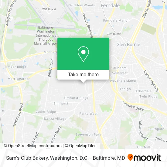 Sam's Club Bakery map