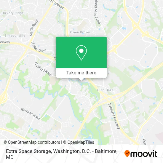 Extra Space Storage map