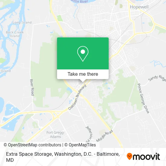 Extra Space Storage map